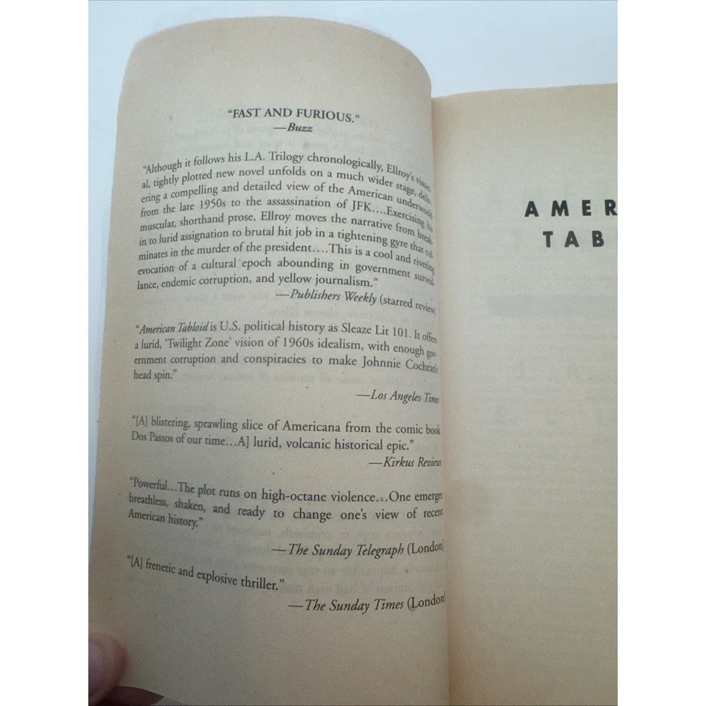 James Ellroy American Tabloid Time Magazine #1Novel Of The Year